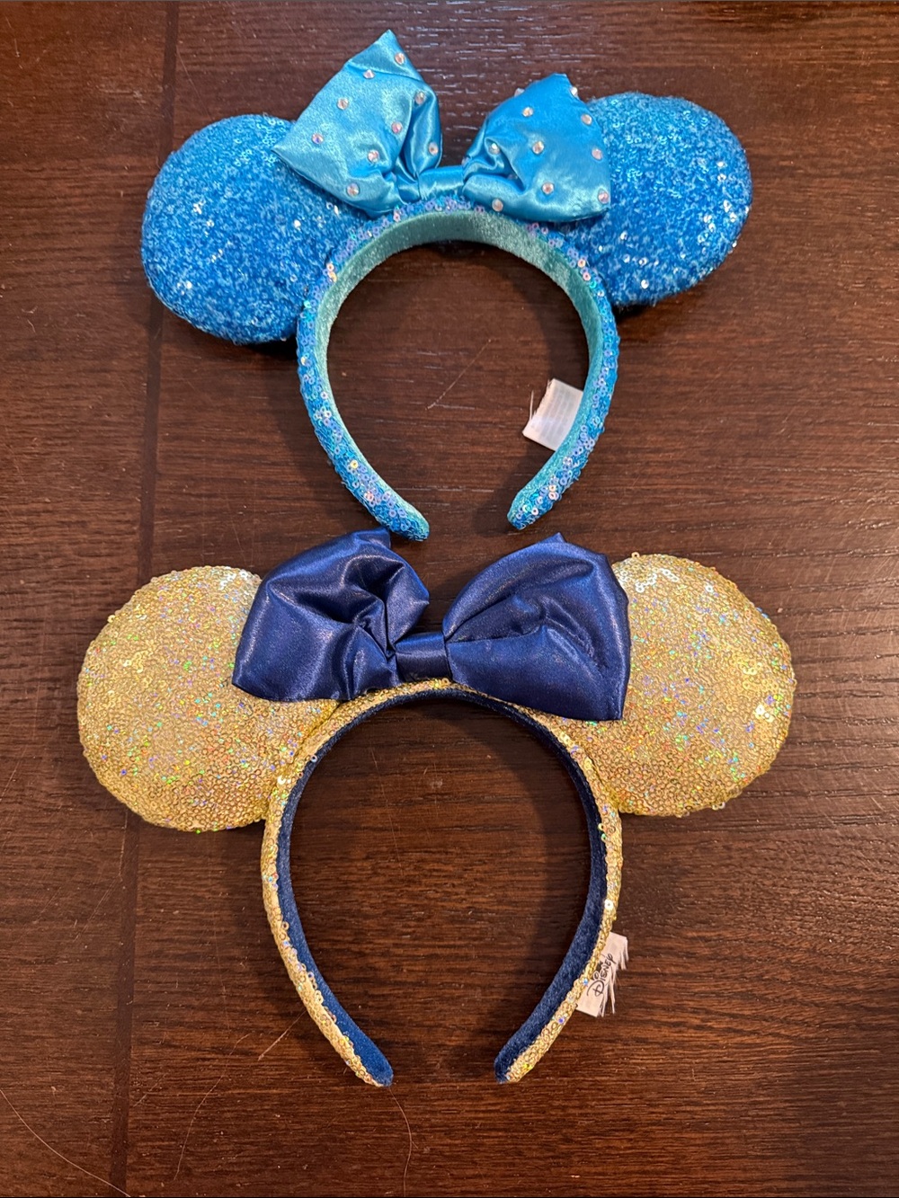 Disney Minnie Mouse Blue and Gold 50th Anniversary Ears No Tags